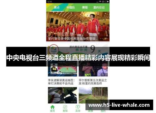 中央电视台三频道全程直播精彩内容展现精彩瞬间